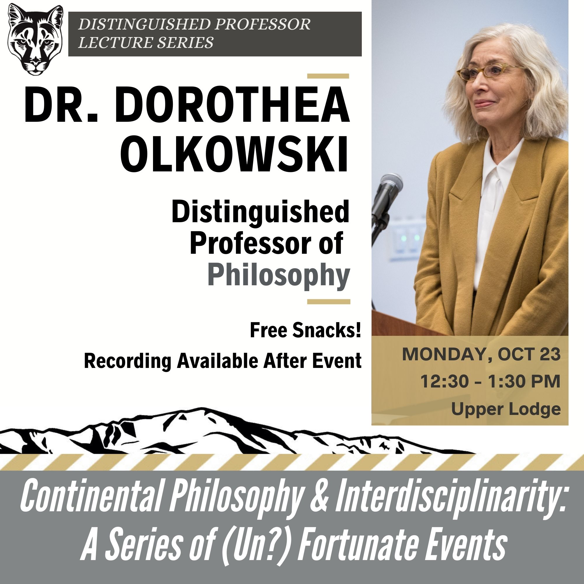 Dr. Dorothea Olkowski Distinguished Professor of Philosophy